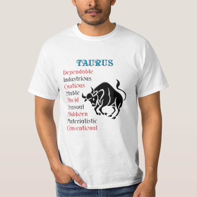 T-shirts Símbolo Zodiac Taurus Horoscope (Frente)