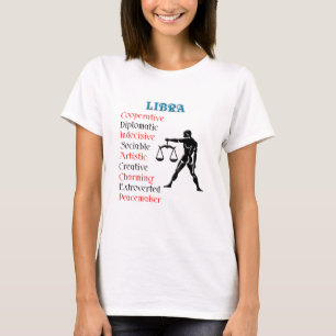 T-shirts Símbolo Zodiodítico Libra Horoscópio