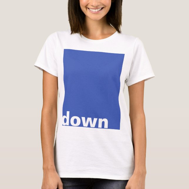 T-shirts Simplesmente design "retângulo azul para baixo" +  (Frente)