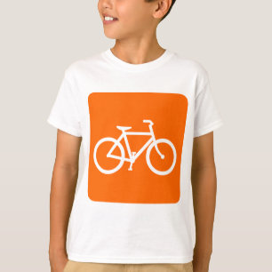 T-shirts Sinal da bicicleta - branco