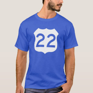 T-shirts Sinal da rota 22 dos E.U.