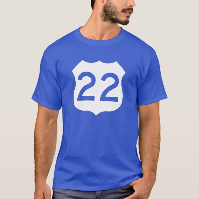 T-shirts Sinal da rota 22 dos E.U. (Frente)