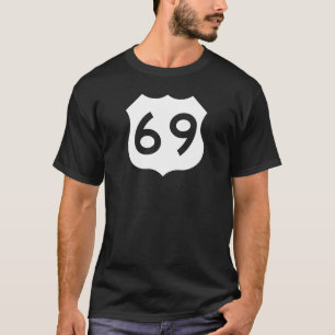 T-shirts Sinal da rota 69 dos E.U.