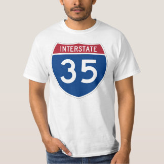 T-shirts Sinal de autoestrada Interstate 35 (I-35)