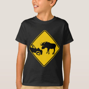 T-shirts Sinal de aviso dos alces do parque nacional de