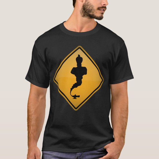 T-shirts Sinal de aviso dos génios (Frente)