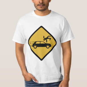 T-shirts Sinal de aviso português - Beware dos carros