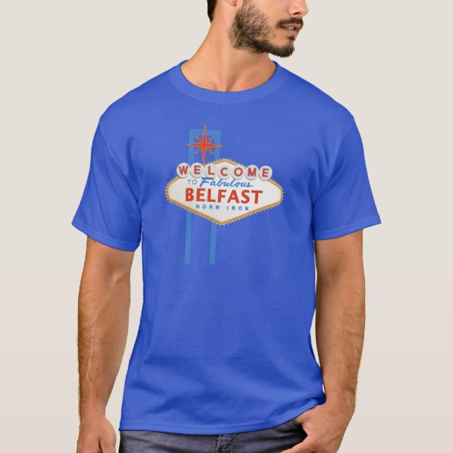 T-shirts Sinal de Belfast - de Vegas (Frente)