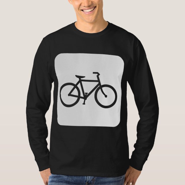 T-shirts Sinal de Bicicleta - Branco (Frente)