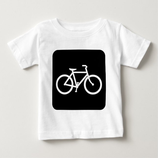 T-shirts Sinal de Bicicleta - Preto (Frente)