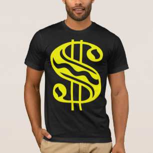 T-shirts Sinal de dólar - amarelo