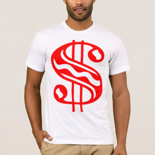 T-shirts Sinal de Dólar - Vermelho