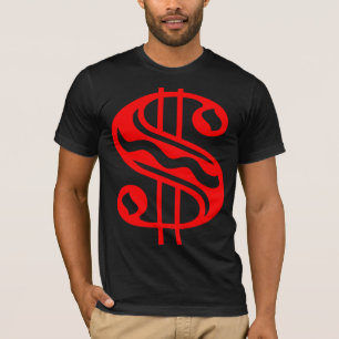 T-shirts Sinal de Dólar - Vermelho