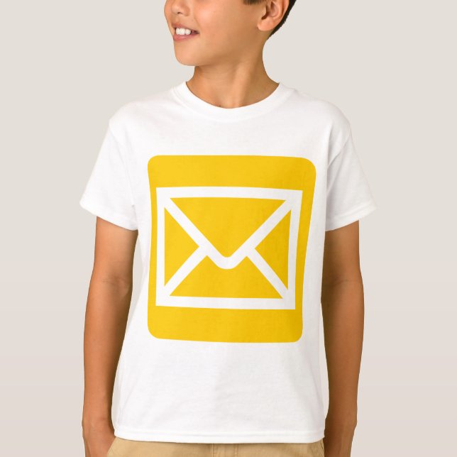 T-shirts Sinal de envelope - âmbar (Frente)