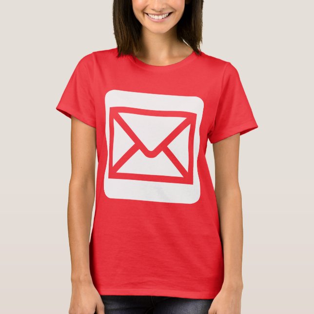 T-shirts Sinal de Envelope - Branco (Frente)