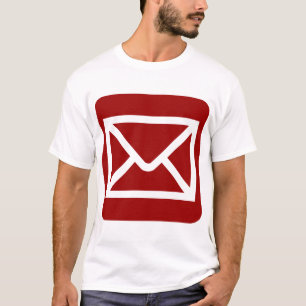 T-shirts Sinal de Envelope - Vermelho Rubi