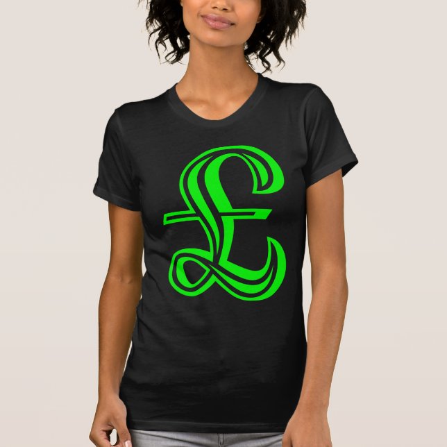 T-shirts Sinal de libra - Verde (Frente)