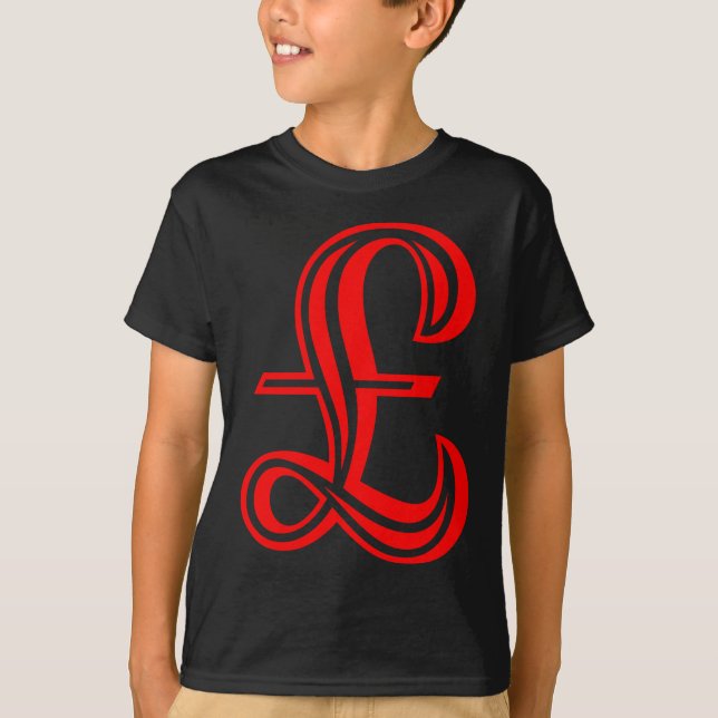 T-shirts Sinal de libra - Vermelho (Frente)