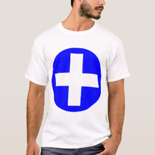 T-shirts Sinal de mais branco com azul