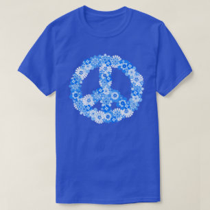 T-shirts Sinal de paz azul