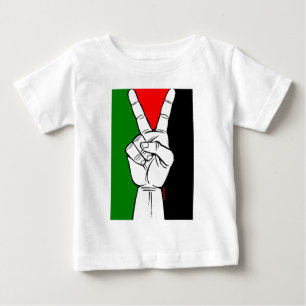 T-SHIRTS SINAL DE PAZ DA BANDEIRA DE PALESTINA