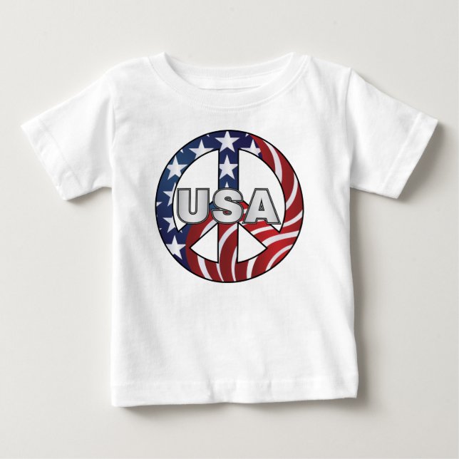 T-shirts Sinal de paz dos EUA (Frente)