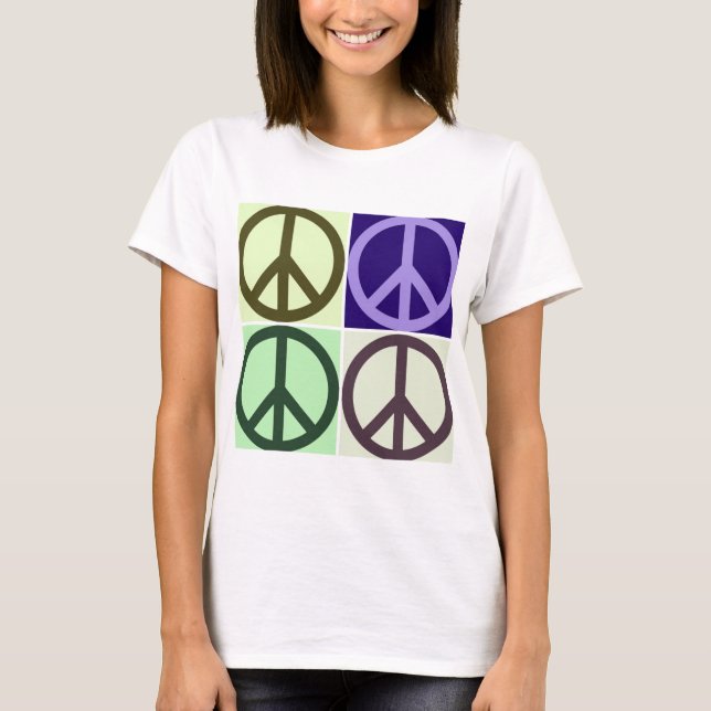 T-shirts Sinal de Paz Pop Art (Frente)