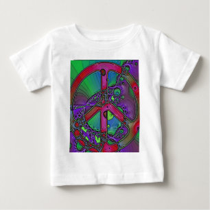 T-shirts sinal de paz psicadélico