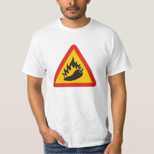 T-shirts Sinal de perigo de pimenta quente