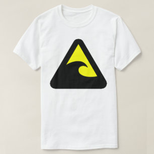 T-shirts Sinal de perigo do tsunami
