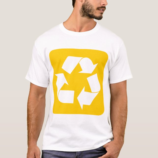 T-shirts Sinal de reciclagem - âmbar (Frente)