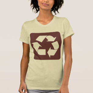 T-shirts Sinal de reciclagem - Castanho Escuro