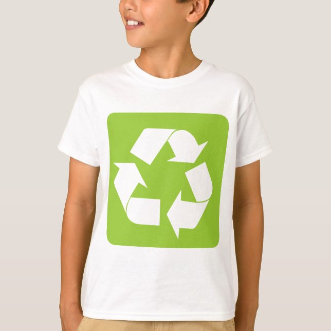 T-shirts Sinal de reciclagem - Verde marciano (Frente)