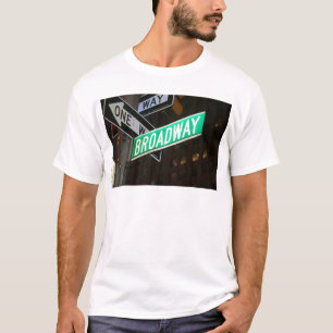 T-shirts Sinal de rua de Broadway