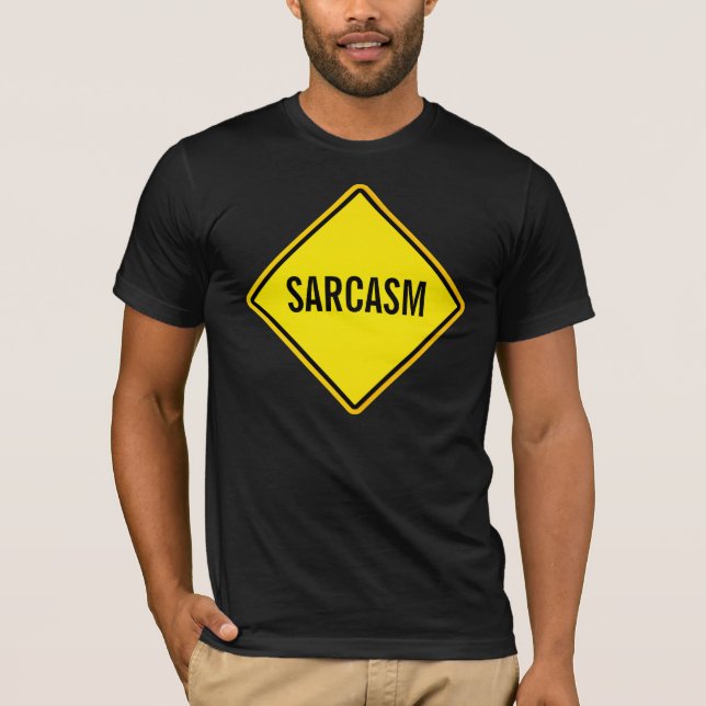 T-shirts sinal de sarcasmo (Frente)