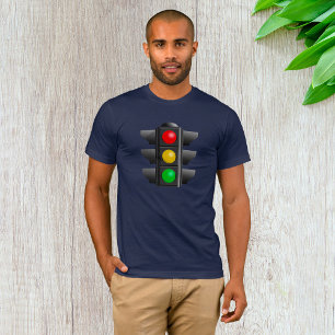 T-shirts Sinal de Trânsito Luz Vermelha Amarela Verde