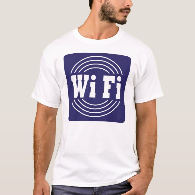 T-shirts sinal de wifi (Frente)