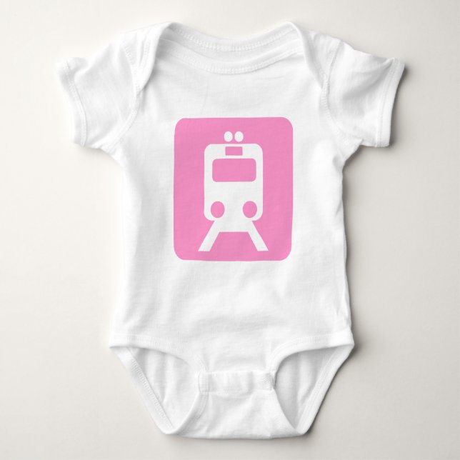 T-shirts Sinal do comboio - rosa (Frente)