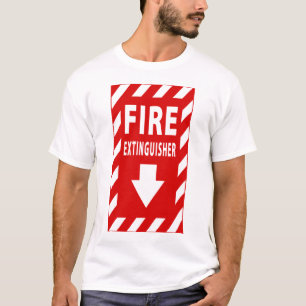 T-shirts sinal do extintor