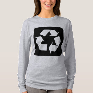 T-shirts Sinal do reciclagem - preto