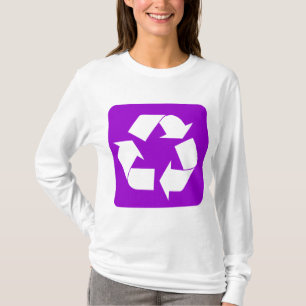 T-shirts Sinal do reciclagem - roxo