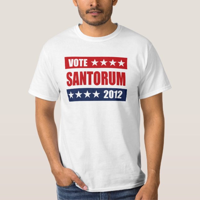 T-SHIRTS SINAL DO VOTO SANTORUM 2012 (Frente)