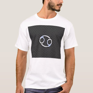 T-shirts Sinal do zodíaco do cancer no impressão da fibra