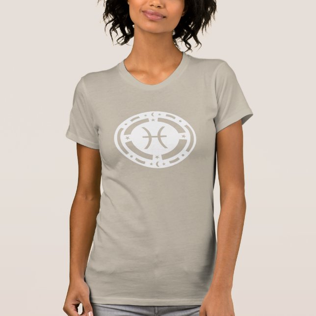 T-shirts Sinal do zodíaco dos peixes (Frente)
