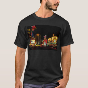 T-shirts Sinal dos Casinos Neon Lights da Noite de Las Vega