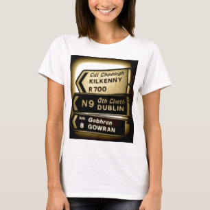 T-shirts Sinalização de estrada na Irlanda