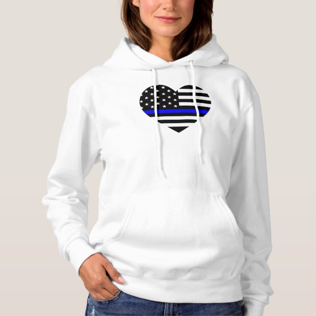 T-shirts Sinalizador Americano Thin Blue Line Personalizado (Frente)