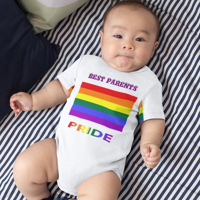 T-shirts Sinalizador arco-íris do orgulho LGBT (LGBT Pride Rainbow Flag Baby Bodysuit)
