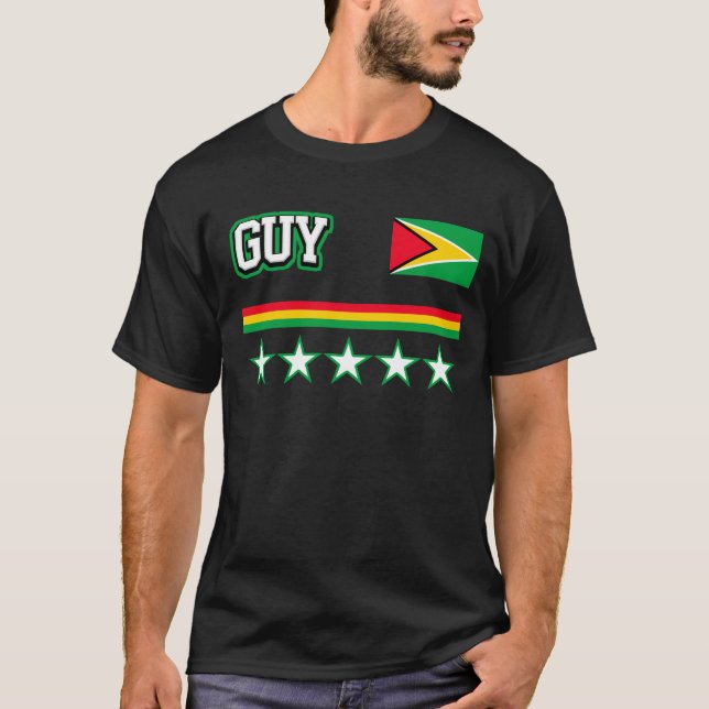T-shirts Sinalizador da Guiana (Frente)