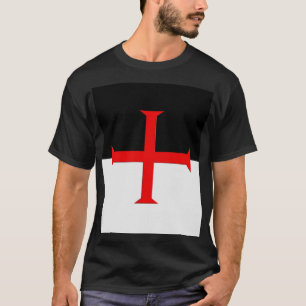 T-shirts Sinalizador de Cruz Templário dos Cavaleiros Medie
